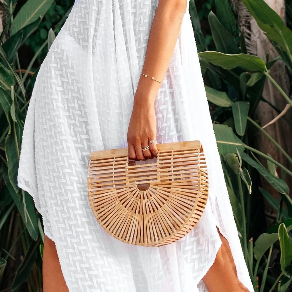👉🏼Like New👈🏼 Designer Boho Chic Summer Bamboo Ark Birdcage (Cult-Gaia Knockoff)